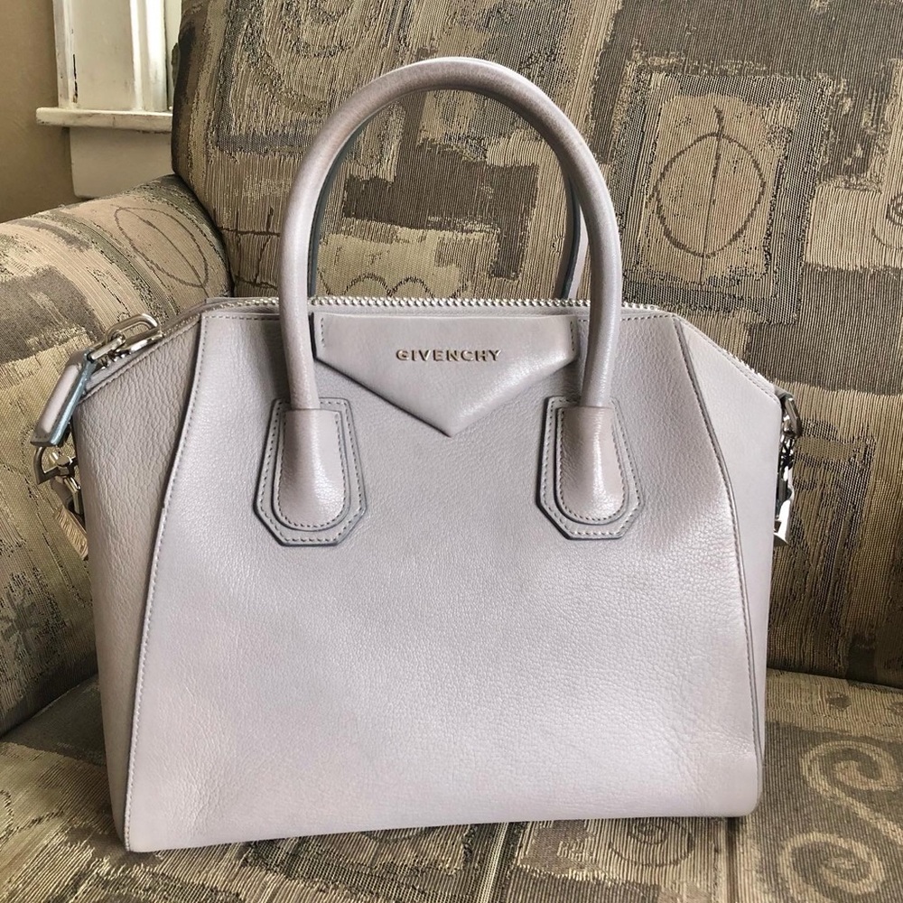 GIVENCHY Spring 2013 Small Antigona in Pearl Grey Sugar Goatskin
